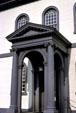 Touro Synagogue neoclassical entrance. Newport, RI
