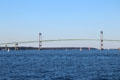 Claiborne Pell Newport Bridge over Narragansett Bay. Newport, RI.