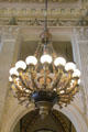 Bronze chandelier in Great Hall at The Breakers. Newport, RI.