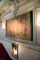 Flemish tapestry & portrait over landing of Grand Staircase at The Breakers. Newport, RI.