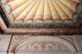 Upper Loggia ceiling painted to mimic an awning at The Breakers. Newport, RI.