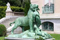 Sculpture of tigress with cubs on terrace of The Elms. Newport, RI.