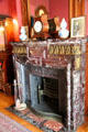 Mr. Berwind's Bedroom fireplace at The Elms. Newport, RI.