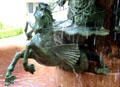 Winged horse on Hercules Fountain at The Elms. Newport, RI.