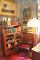 Study with paintings & books at Kingscote. Newport, RI.