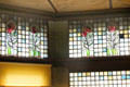 Dining Room stained glass windows at Kingscote. Newport, RI.