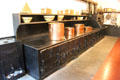 Kitchen ranges by Duparquet, Huot & Moneuse Co. plus copper pans in kitchen at Marble House. Newport, RI.
