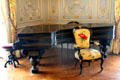 Grand piano in Ballroom at Chateau-sur-Mer. Newport, RI.