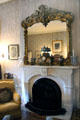 Bedroom with marble fireplace at Chateau-sur-Mer. Newport, RI.