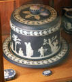 Wedgwood Jasperware cheese dome with maidens & cherubs at Chateau-sur-Mer. Newport, RI.