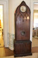 English Gothic tall case clock at Chepstow. Newport, RI