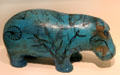 Egyptian faience hippopotamus at RISD Museum. Providence, RI.