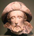 Carved alabaster head of St. James the Great from England at RISD Museum. Providence, RI.