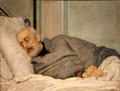 Dying Patriot Giuseppe Mazzini painting by Silvestro Lega of Italy at RISD Museum. Providence, RI.