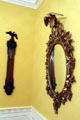 Thermometer & mirror decorated with eagles at RISD Museum. Providence, RI.