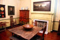 Colonial decorative arts room at RISD Museum. Providence, RI.