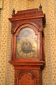 Tall clock by William Claggett of Newport, RI at RISD Museum. Providence, RI.