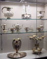 Collection of American silver, many made by Gorham Manuf. Co. of Providence, RI at RISD Museum. Providence, RI.