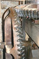 Gears which transmitted power from water wheel in Wilkinson Mill. Pawtucket, RI.
