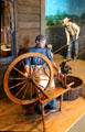 French Canadian spinning wheel show pre-industrial life at Museum of Work & Culture. Woonsocket, RI.