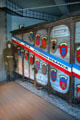 French Departmental shield on Rhode Island Merci Boxcar at Museum of Work & Culture. Woonsocket, RI.