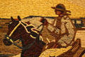 Western rider corn mural at Mitchell Corn Palace. Mitchell, SD