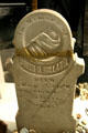 Tombstone from Fort Sully cemetery at South Dakota State Historical Society Museum. Pierre, SD.