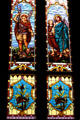 San Fernando Cathedral stained glass windows of Sts Michael & Raphael. San Antonio, TX.