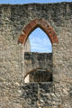 Mission San José Gothic arch in wall. San Antonio, TX.