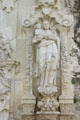 Mission San José carved Madonna & Child over portal. San Antonio, TX.