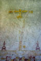 Mission Concepción fresco of Christ on Cross. San Antonio, TX.