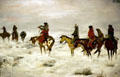 Lost in a Snowstorm We are Friends painting by Charles Marion Russell at Amon Carter Museum of American Art. Fort Worth, TX.