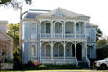 Archibald R. Campbell house with delicate porches. Galveston, TX.