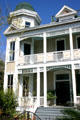 Joel B. Wolfe house called Maison des Fleur for decoration with octagonal tower. Galveston, TX.