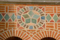 Rice University Lovett Hall tile pattern of Texas star. Houston, TX.