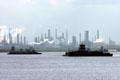Oil refineries & Texas ship channel at San Jacinto. Houston, TX.