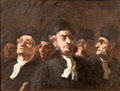 Meeting of Lawyers painting by Honoré Daumier of France at Museum of Fine Arts, Houston. Houston, TX.