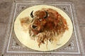 Floor painting of buffalo at Buffalo Soldiers National Museum. Houston, TX.