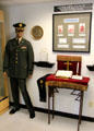 Chaplain service display with portable altar at Buffalo Soldiers National Museum. Houston, TX.