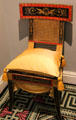 Greek klismos-form side chair by Benjamin Henry Latrobe & George Bridport with caned back at Bayou Bend. Houston, TX.