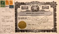 Hogg Oil Co. stock certificate at Bayou Bend. Houston, TX.