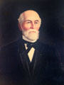 Portrait of William Marsh Rice founder of Rice University at Nichols-Rice-Cherry House at Sam Houston Park. Houston, TX.