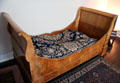 Sleigh bed with coverlet at Nichols-Rice-Cherry House at Sam Houston Park. Houston, TX.