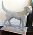 Original plaster of dog statue in Pilot House at Sam Houston Park. Houston, TX.