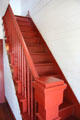 Staircase in Yates House at Sam Houston Park. Houston, TX.