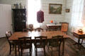 Dining room in San Felipe Cottage at Sam Houston Park. Houston, TX.