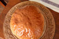 German bread plate in San Felipe Cottage at Sam Houston Park. Houston, TX.