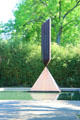 Broken Obelisk sculpture by Barnett Newman at Rothko Chapel. Houston, TX.