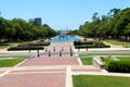 View of Hermann Park from Sam Houston Equestrian Monument. Houston, TX.