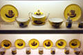 Yellow porcelain at Rienzi house museum. Houston, TX.